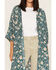 Image #4 - Shyanne Women's Floral Print Kimono, Deep Teal, hi-res