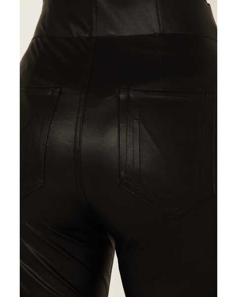 Image #4 - Show Me Your Mumu Women's Nashville Pull-On Faux Leather Flare Pants , Black, hi-res