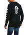 Image #2 - Ariat Men's FR Roughneck Back Skull Graphic Long Sleeve Work T-Shirt - Tall , Black, hi-res