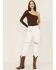 Image #1 - Free People Women's Tapered Baggy Boyfriend Jeans, White, hi-res