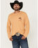 Image #2 - Wrangler Men's Cowboy Bucking Bronco Long Sleeve Graphic T-Shirt, Mustard, hi-res