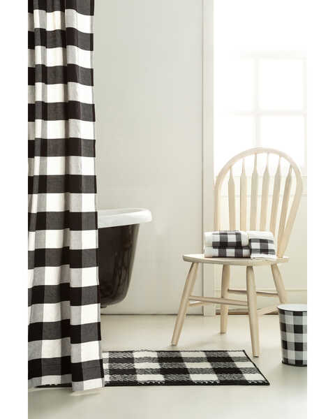 HiEnd Accents Camille Complete 18pc Bathroom Set, Black/white, hi-res