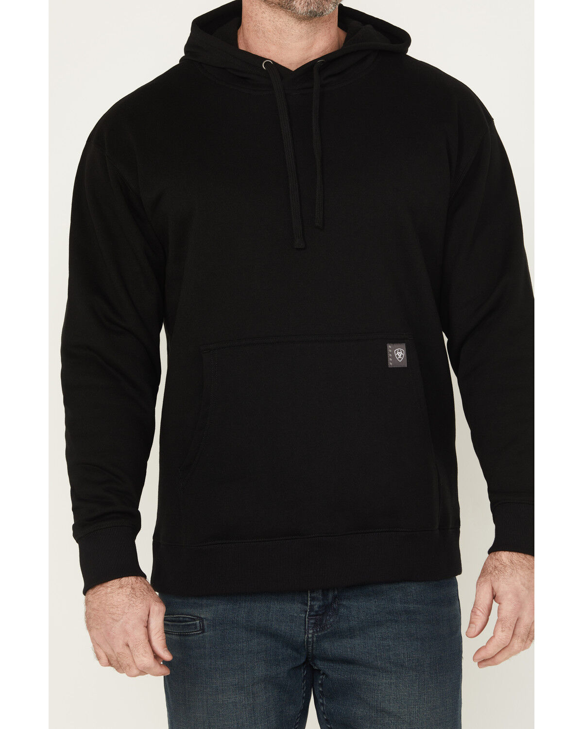 Image #4 - Ariat Men's Rebar Workman Hard Head Hooded Sweatshirt, Black, hi-res