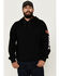 Image #2 - Hawx Men's Logo Sleeve Hooded Sweatshirt - Tall, Black, hi-res