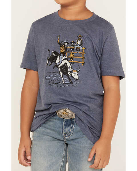 Image #3 - Cody James Boys' Phantom Rodeo Short Sleeve Graphic T-Shirt, Light Blue, hi-res