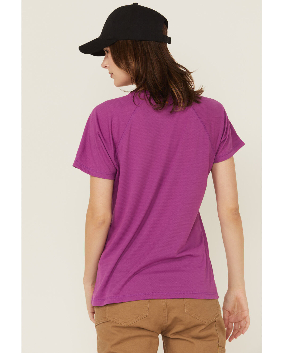 Image #4 - Ariat Women's Rebar Heat Fighter Essential Short Sleeve Work Tee, Purple, hi-res