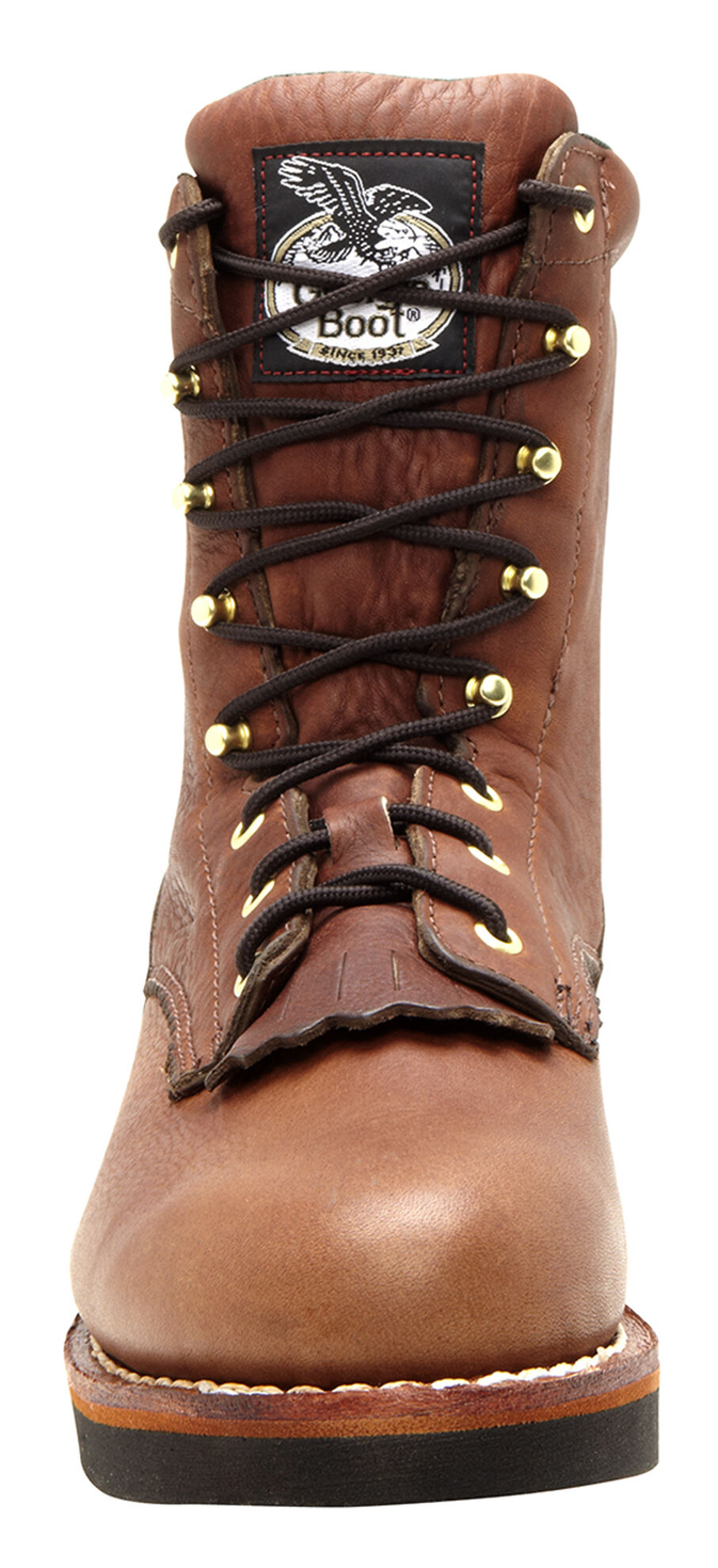 Image #4 - Georgia Boot Men's Farm and Ranch Lacer Work Boots - Round Toe, Walnut, hi-res