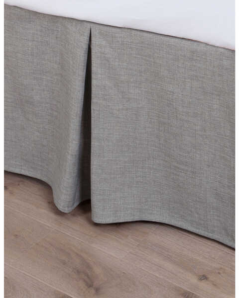 Image #1 - HiEnd Accents Solid Linen Bed Skirt - Queen, Taupe, hi-res