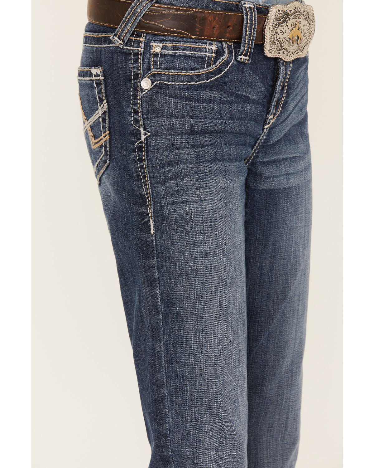 Image #2 - Ariat Girls' Esmeralda Dresden Bootcut Jeans, Blue, hi-res