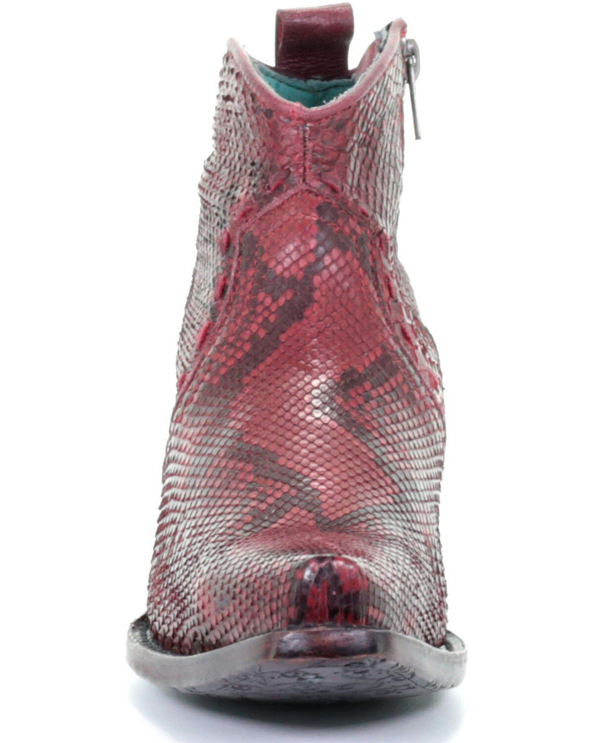 Image #5 - Corral Women's Red Python Fashion Booties - Snip Toe, , hi-res