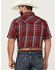 Image #4 - Ely Walker Men's Plaid Print Short Sleeve Pearl Snap Western Shirt - Big, , hi-res
