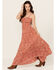 Image #2 - Angie Women's Floral Maxi Dress, Rust Copper, hi-res