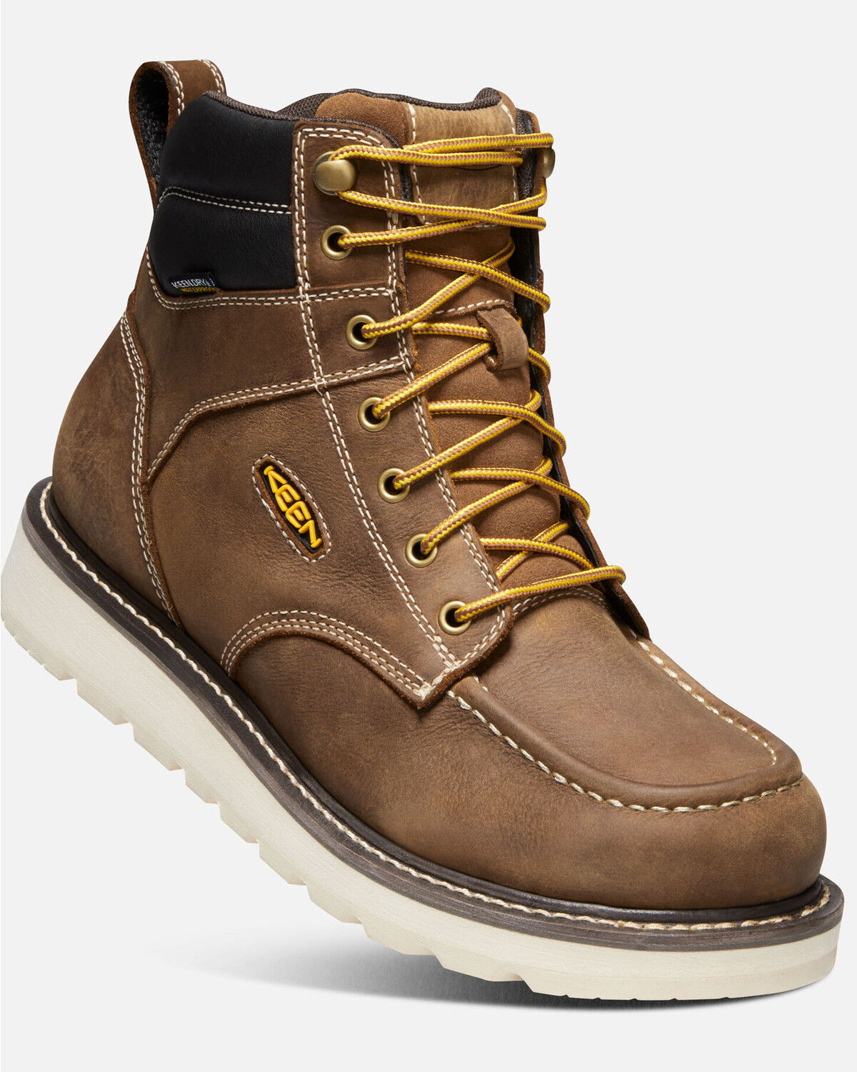 Image #1 - Keen Men's Cincinnati 6" Waterproof Boots - Round Toe, Brown, hi-res