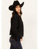 Image #4 - Idyllwind Women's Outlaw Fringe Trucker Jacket, Black, hi-res