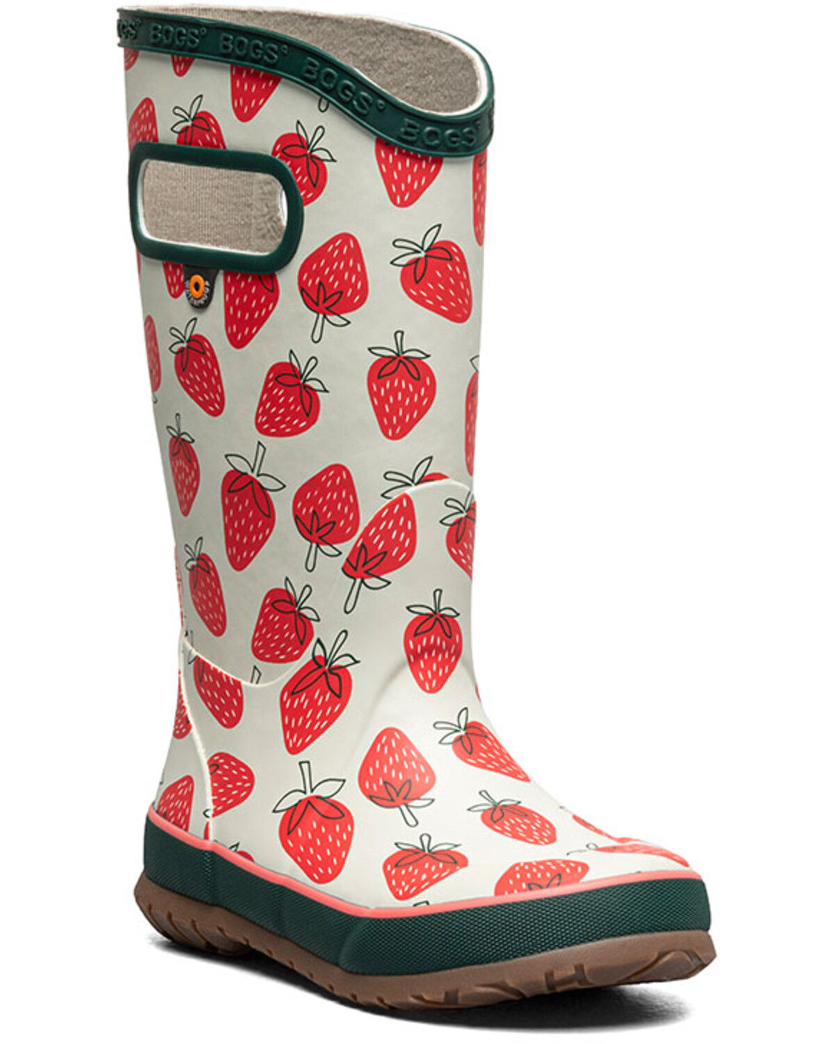 Image #1 - Bogs Boys' Skipper II Strawberries Rainboots, Multi, hi-res