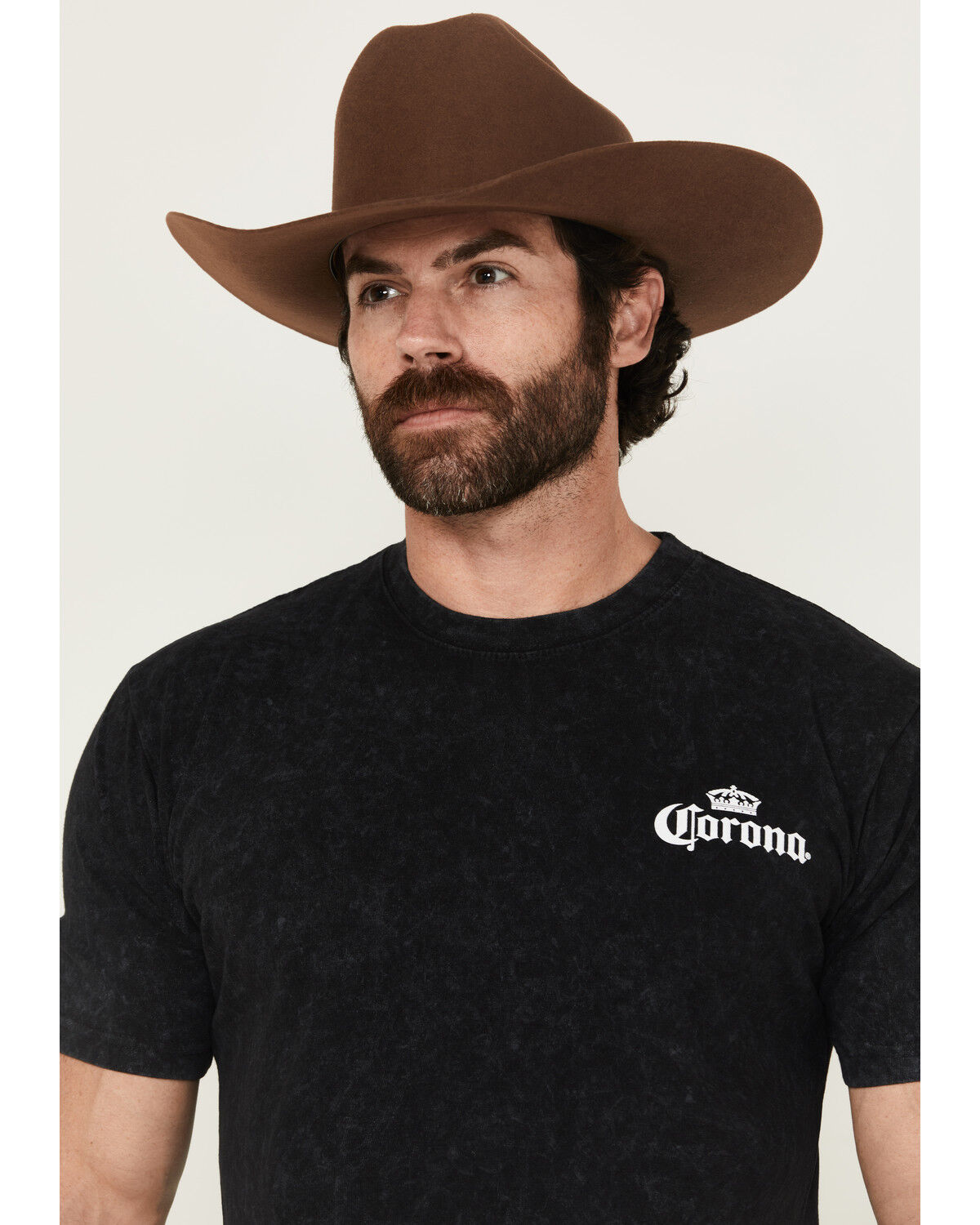 Image #3 - Changes Men's Corona Sunset Palms Short Sleeve Graphic T-Shirt, Black, hi-res