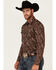 Image #2 - Cody James Men's Leo Paisley Print Long Sleeve Snap Western Shirt, Brown, hi-res