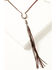 Image #1 - Cowgirl Confetti Women's Breakaway Fringe Horseshoe Necklace, Brown, hi-res