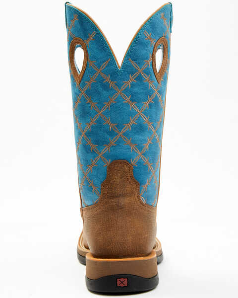 Image #5 - Twisted X Men's 12" Tech Western Performance Boots - Broad Square Toe, Blue, hi-res