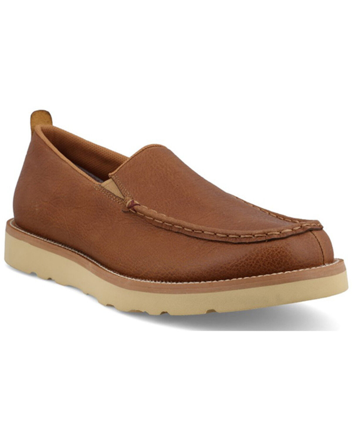 Image #1 - Twisted X Men's Wedge Sole Slip-On Casual Shoes - Moc Toe, Brown, hi-res
