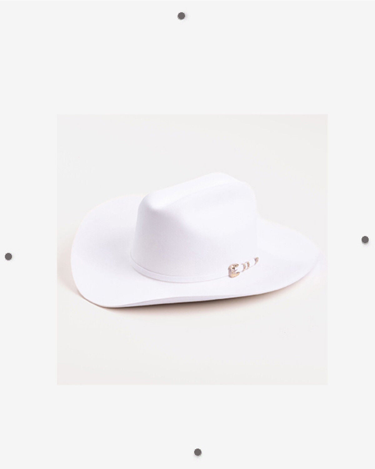 Image #1 - Larry Mahan Superior 500X Felt Cowboy Hat, White, hi-res