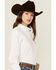 Image #2 - Kimes Ranch Women's Logo Long Sleeve Button-Down Western Shirt , White, hi-res
