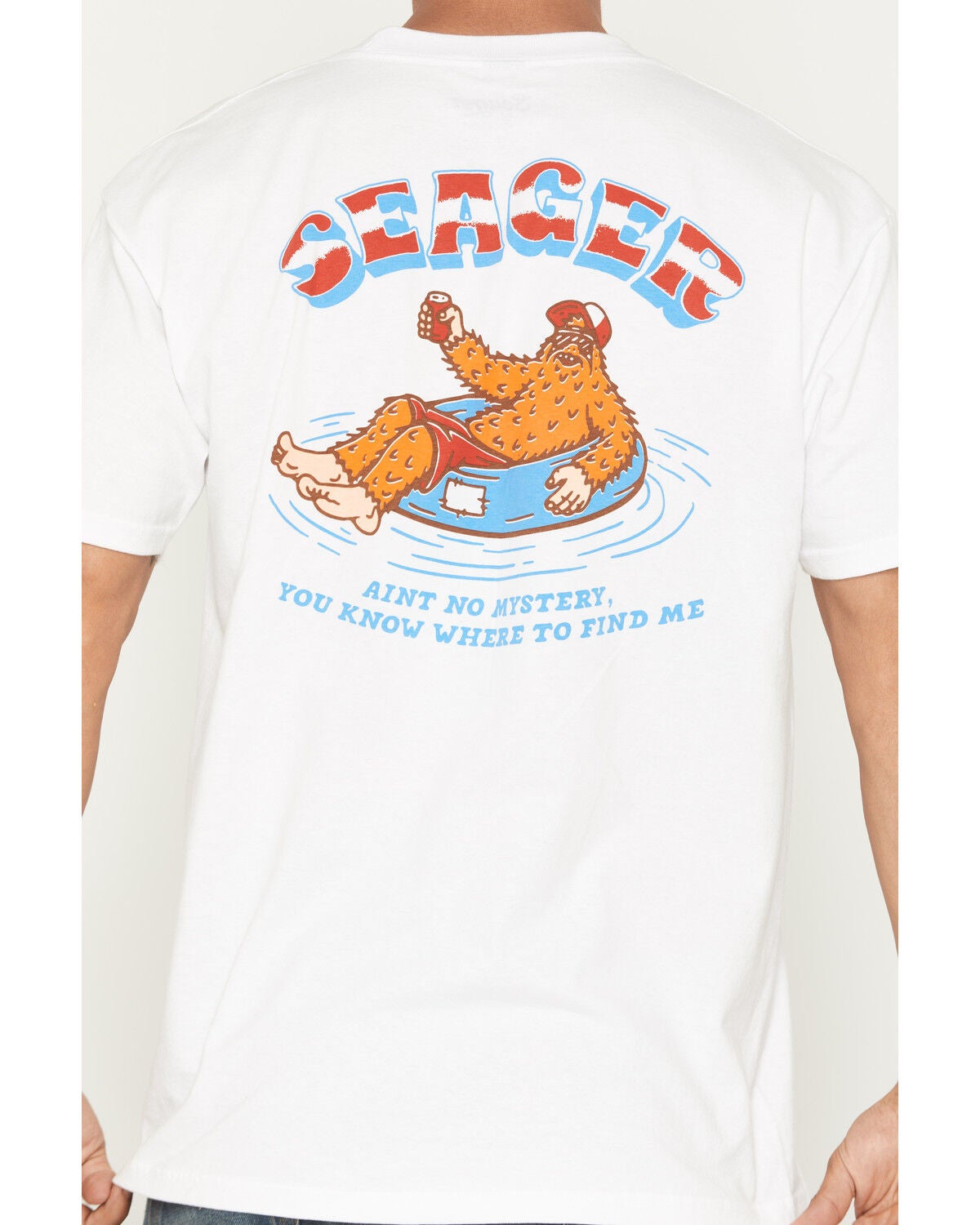 Image #4 - Seager Men's Tubular Short Sleeve Graphic T-Shirt, White, hi-res