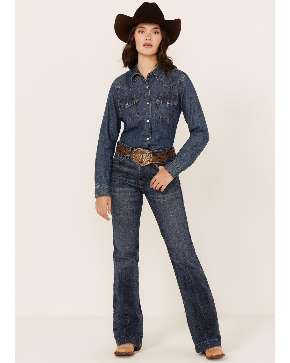 Image #1 - Ariat Women's Siren Dark Wash High Rise Juliana Slim Stretch Trouser Jeans, , hi-res