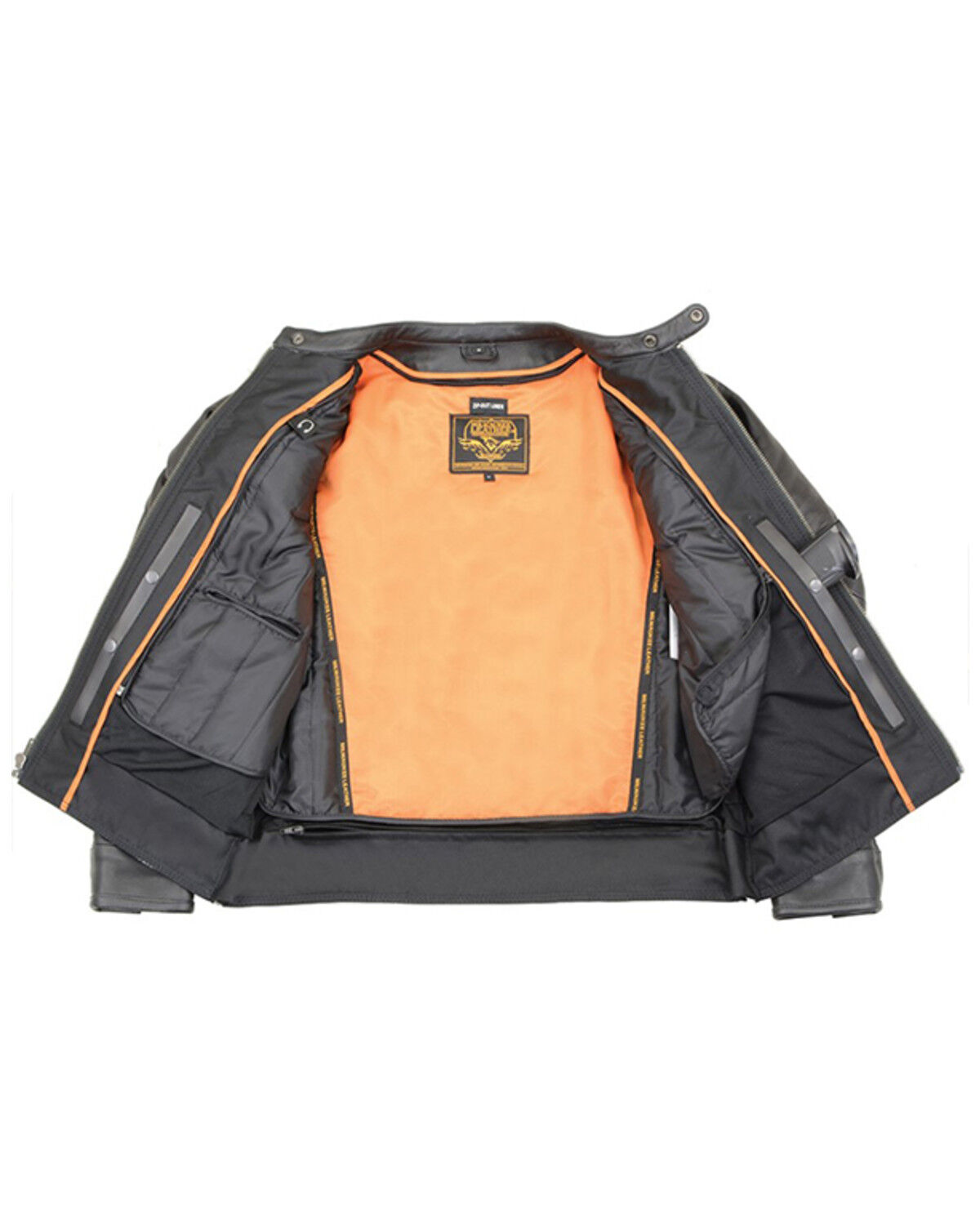 Image #4 - Milwaukee Leather Men's Cool-Tec Scooter Style Motorcycle Jacket, Black, hi-res