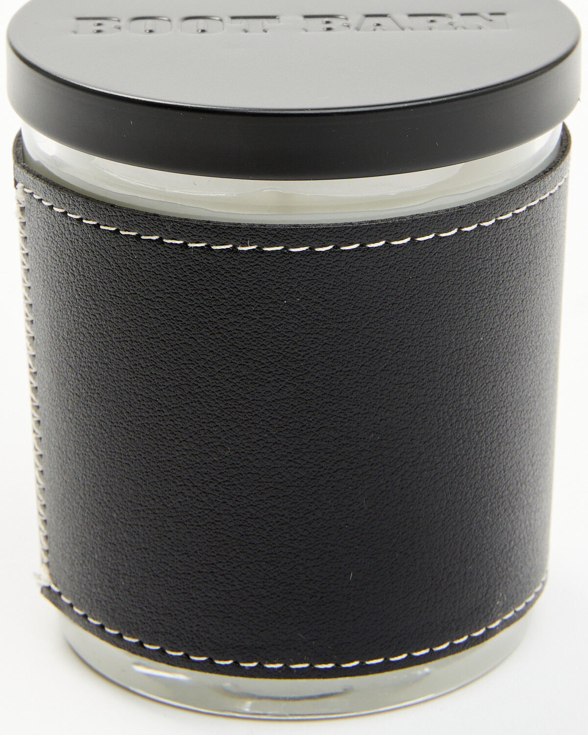 Image #2 - Boot Barn Leather & Teakwood Leather Bound 8oz Soy Candle, Black, hi-res