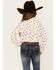 Shyanne Girls' Cactus Print Long Sleeve Snap Shirt, Ivory, hi-res