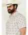 Image #2 - Gibson Men's Hubert Medallion Print Short Sleeve Button-Down Western Shirt , White, hi-res