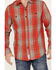 Image #3 - Resistol Men's Stratmoor Plaid Print Long Sleeve Button Down Western Shirt, Red, hi-res