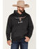 Wrangler Men's Longhorn Graphic Hooded Sweatshirt, Charcoal, hi-res