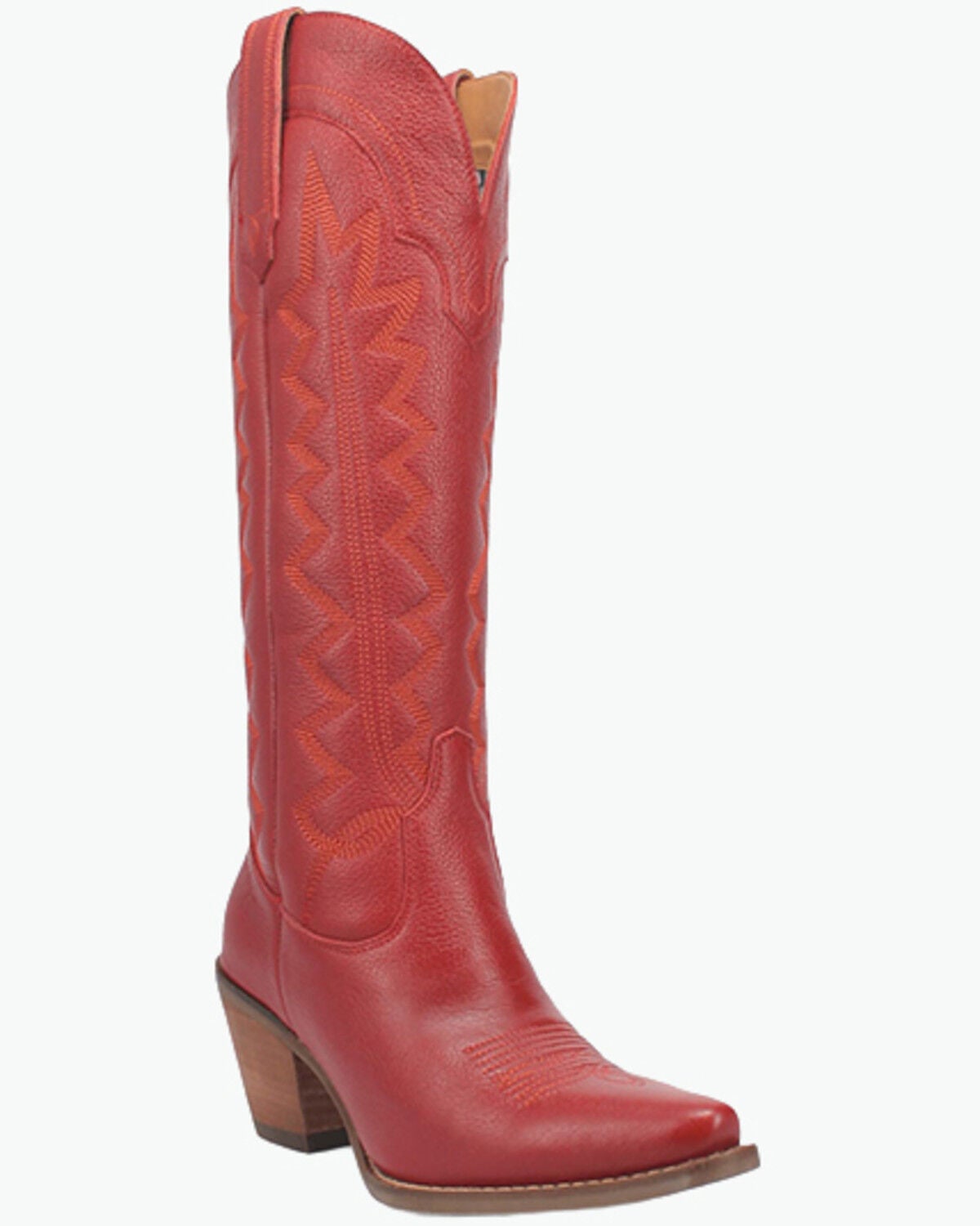 Dingo Women's High Cotton Tall Western Boots - Round Toe, Red, hi-res