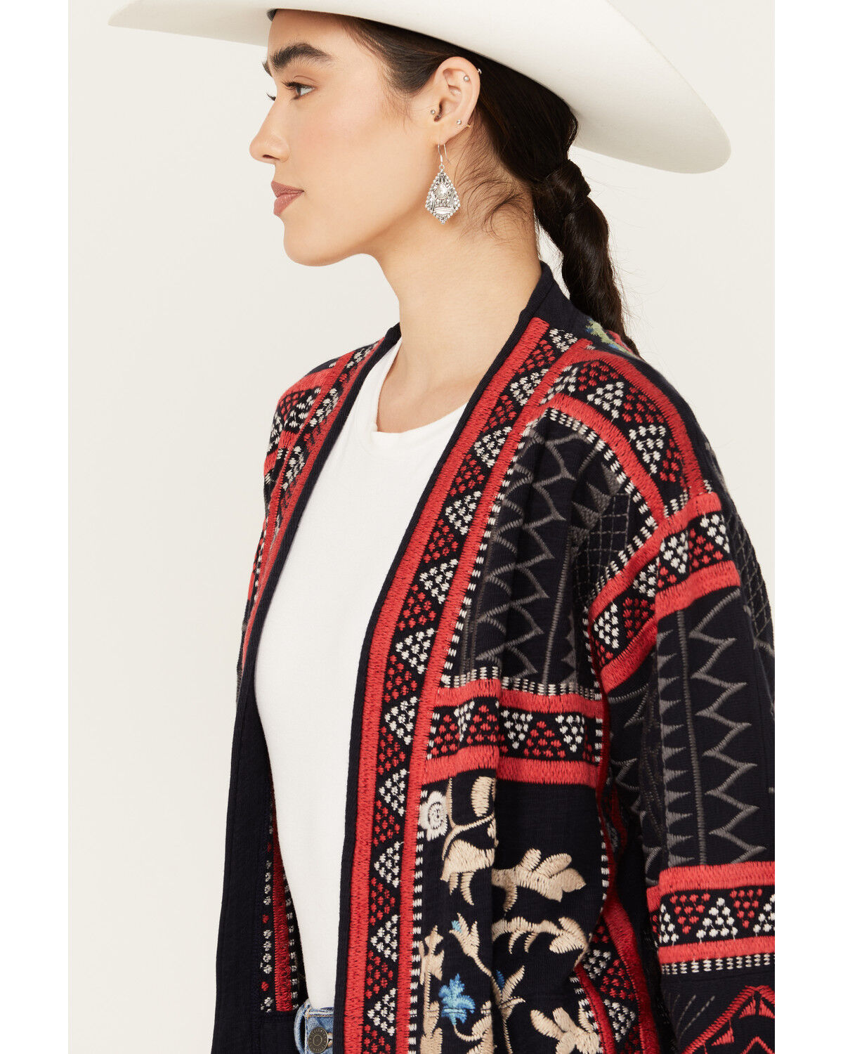 Image #2 - Johnny Was Women's Rahi Kimono, Navy, hi-res