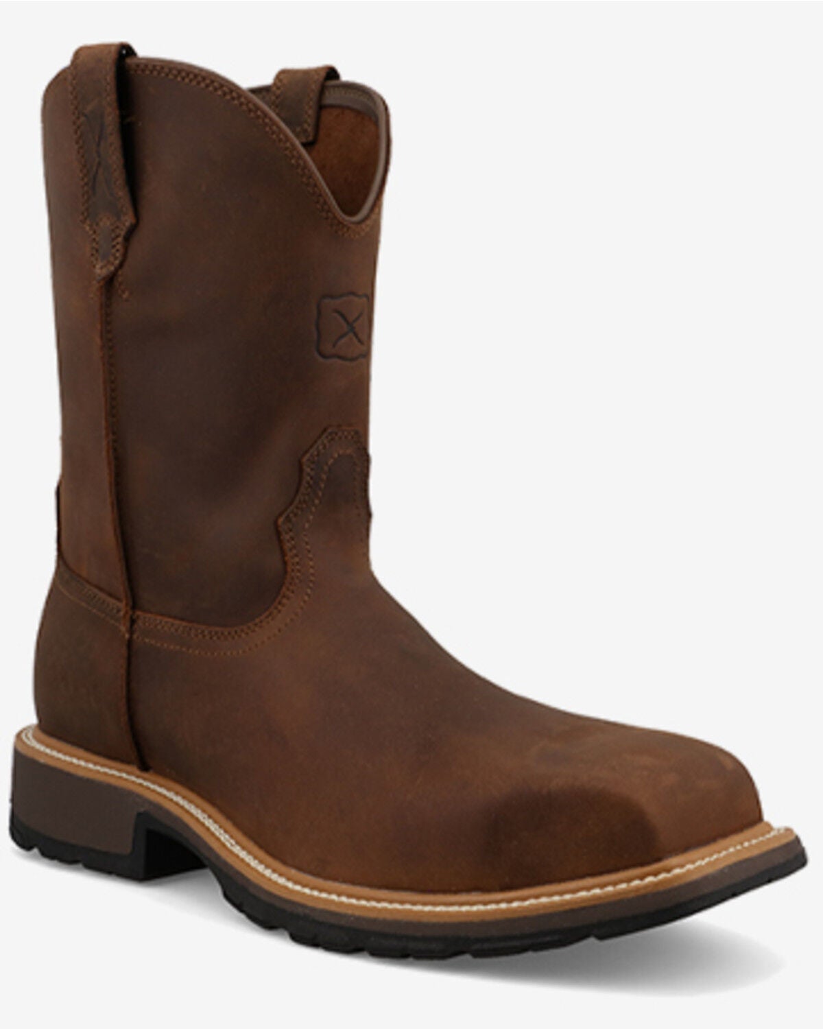 Image #1 - Twisted X Men's 10" Cowboy Work Boots - Nano Composite Toe, Brown, hi-res