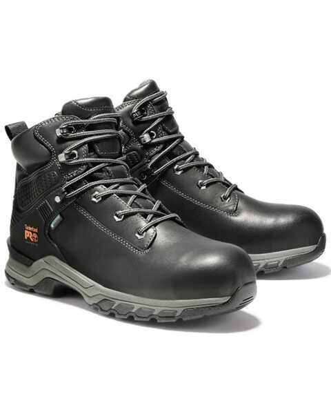 Timberland PRO Men's 6" Hypercharge Waterproof Work Boots - Composite Toe , Black, hi-res