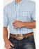 Resistol Men's Delray Plaid Print Long Sleeve Button Down Western Shirt, Aqua, hi-res