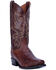 Image #1 - Dan Post Men's Bayou Exotic Caiman Western Boots - Square Toe, Brown, hi-res