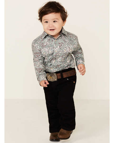 Wrangler Toddler Boys' Cowboy Cut Jeans - Black  - 1T-3T, Black, hi-res