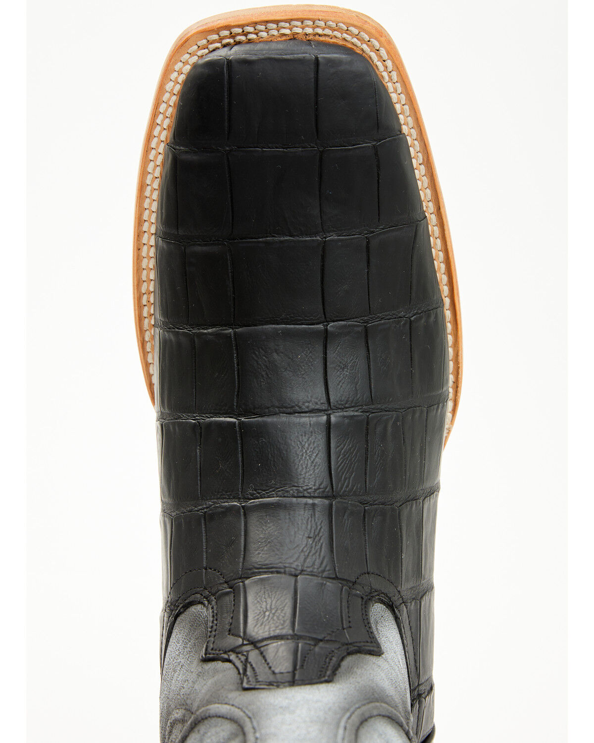 Image #6 - Tanner Mark Men's Exotic Caiman Belly Tall Western Boots - Broad Square Toe, Black, hi-res