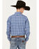 Image #4 - Ariat Boys' Small Pro Series Grid Plaid Print Long Sleeve Button-Down Western Shirt, Blue, hi-res