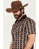 Image #2 - RANK 45&reg; Men's Desert Strike Southwestern Print Short Sleeve Button-Down Polo, Black, hi-res