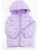 Image #1 - Urban Republic Little Girls' Hooded Packable Quilted Puffer Jacket, Purple, hi-res