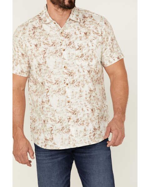 Image #3 - North River Men's Floral Print Short Sleeve Button Down Western Shirt , White, hi-res