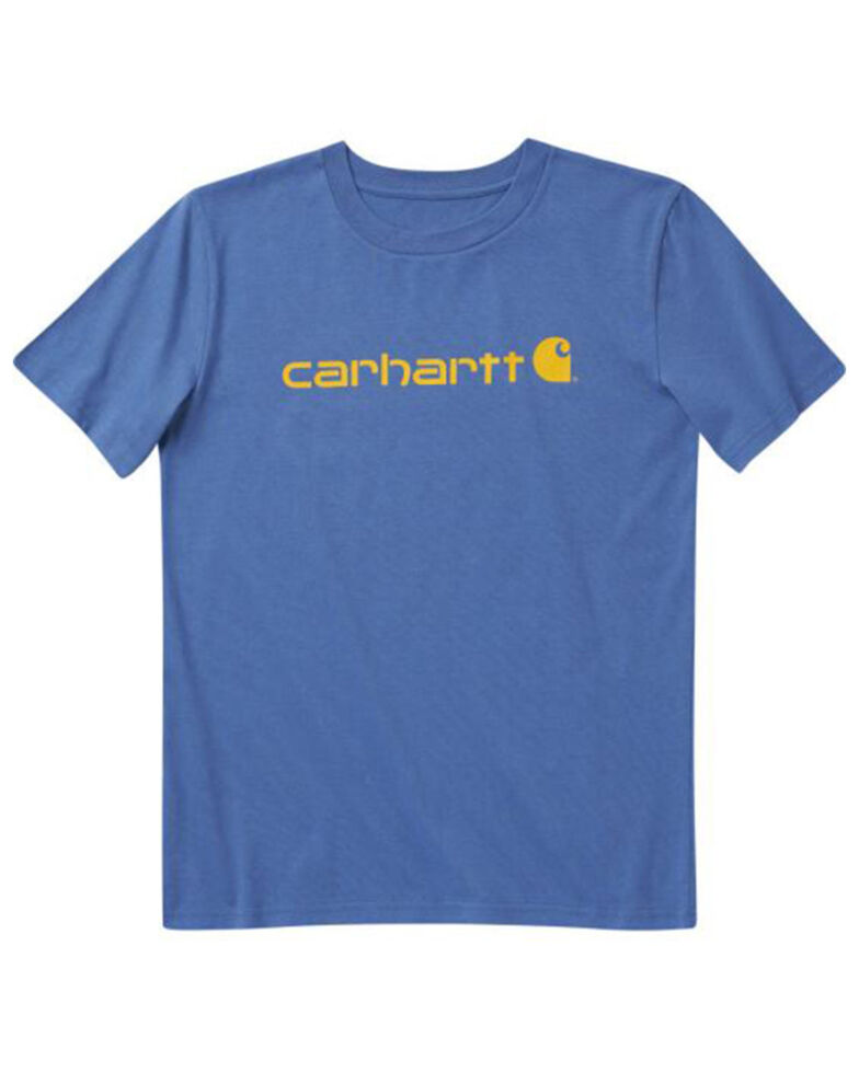 Carhartt Boys' Core Logo Graphic T-Shirt, Blue, hi-res
