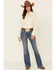 Wrangler Women's Allover Cactus Print Long Sleeve Western Core Shirt , Ivory, hi-res