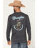 Image #1 - Wrangler Men's Long Live Cowboys Long Sleeve Graphic T-Shirt, Heather Grey, hi-res