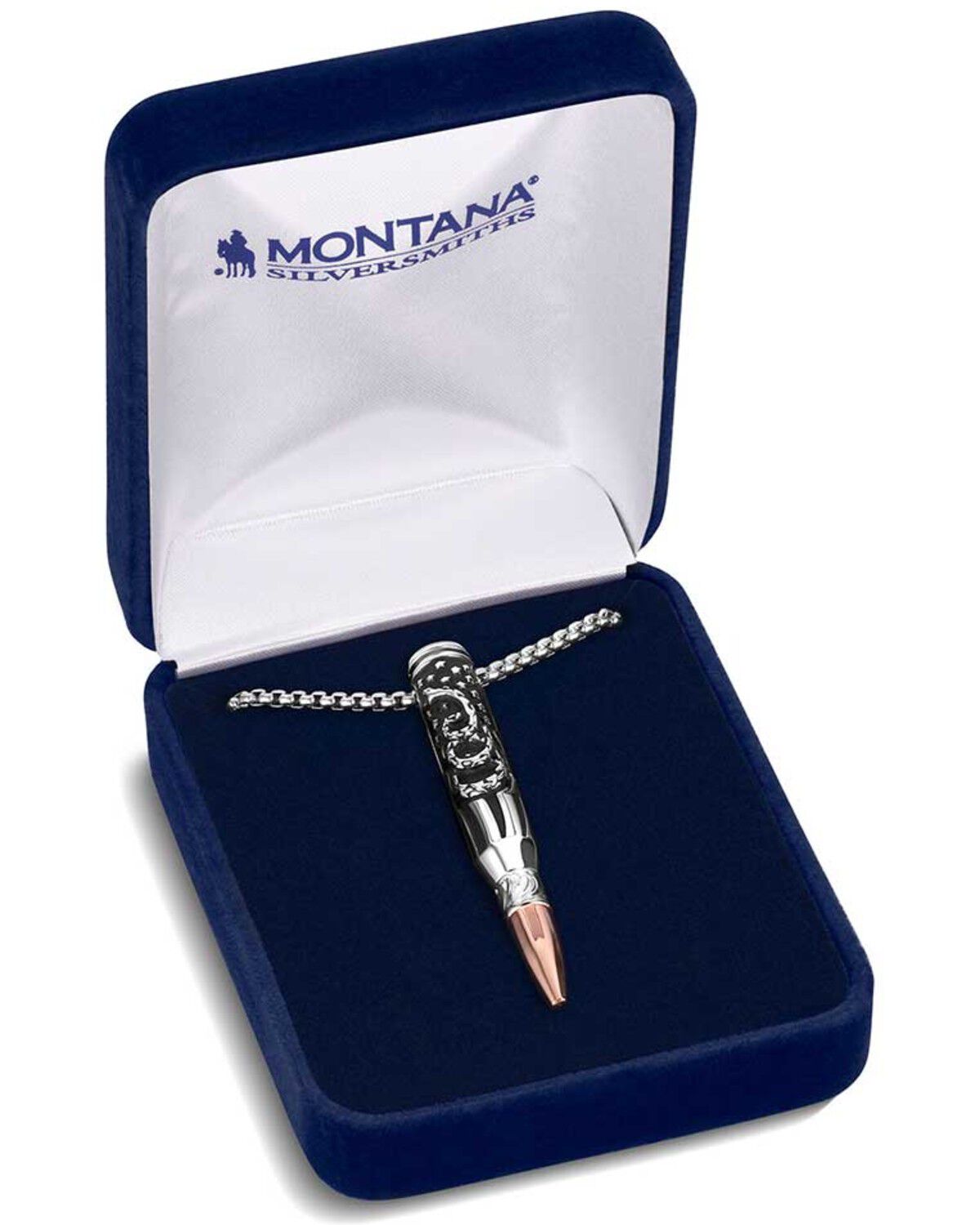 Image #3 - Montana Silversmiths Men's Bullet Necklace, Silver, hi-res